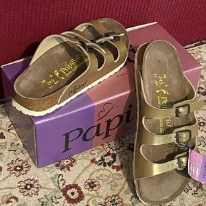 Birkenstock Papillio Florida, Euro 38 L7 M5, Gold, New In Box